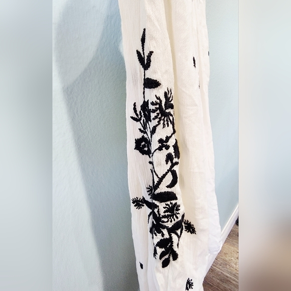 FREE PEOPLE | Sweet Tennessee Printed Mini Shift Dress | Ivory & Black | Small - Picture 6 of 13